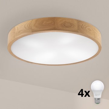 Brilagi - Lampa sufitowa LED CARVALHO 4xE27/60W/230V dąb śr. 57,5 cm