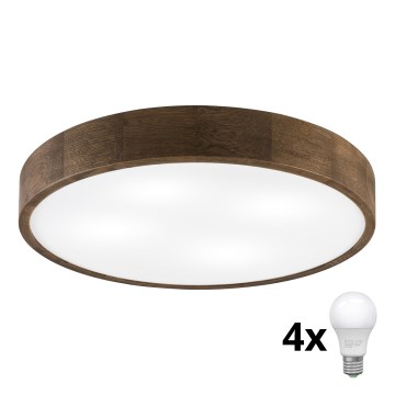Brilagi - Lampa sufitowa LED CARVALHO 4xE27/60W/230V z dębu orzechowego średnica 57,5 cm