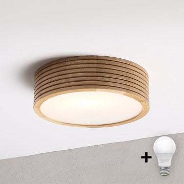Brilagi - Lampa sufitowa LED CARVALHO MODERN 1xE27/60W/230V śr. 27,5 cm dąb