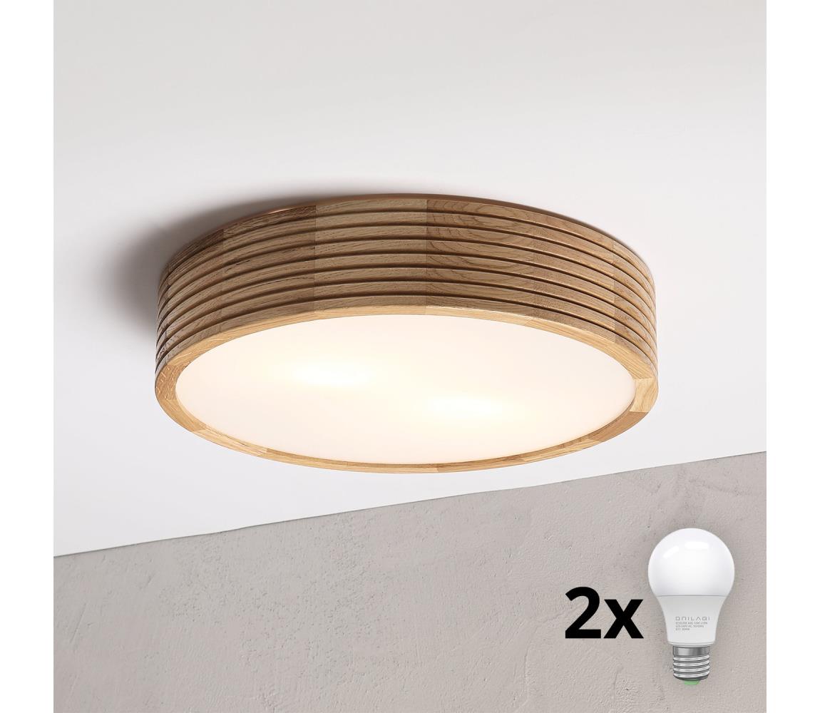 Brilagi - Lampa sufitowa LED CARVALHO MODERN 2xE27/60W/230V Ø 37,5 cm dąb
