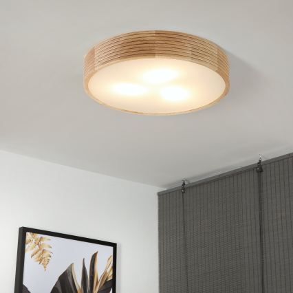 Brilagi - Lampa sufitowa LED CARVALHO MODERN 3xE27/60W/230V śr. 47,5 cm dąb