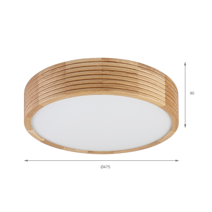 Brilagi - Lampa sufitowa LED CARVALHO MODERN 3xE27/60W/230V śr. 47,5 cm dąb