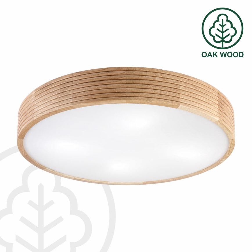 Brilagi - Lampa sufitowa LED CARVALHO MODERN 4xE27/60W/230V dąb śr. 57,5 cm