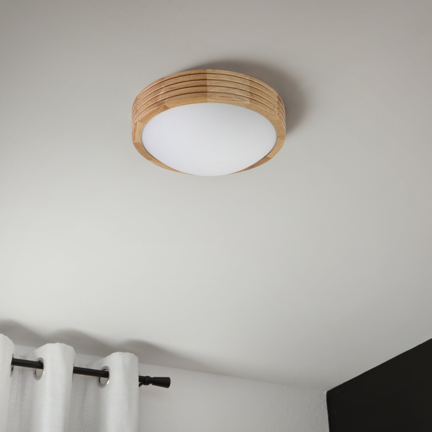 Brilagi - LED lampa sufitowa CARVALHO MODERN SLIM 1xE27/60W/230V śr. 27,5 cm dąb