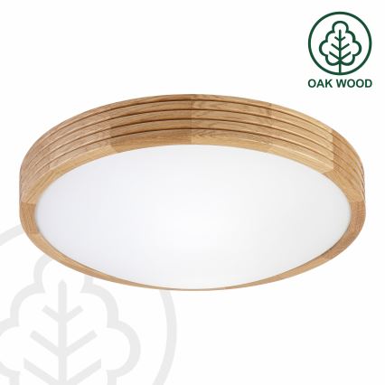 Brilagi - Oprawa sufitowa LED CARVALHO MODERN SLIM 2xE27/60W/230V Ø 37,5 cm dąb