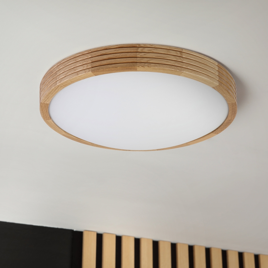 Brilagi - Oprawa sufitowa LED CARVALHO MODERN SLIM 2xE27/60W/230V Ø 37,5 cm dąb