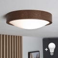 BRILAGI - Lampa sufitowa LED CARVALHO SLIM 1xE27/15W/230V dąb/orzech Ø 27 cm