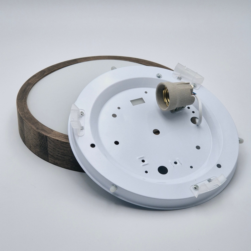 Brilagi - Lampa sufitowa LED CARVALHO SLIM 1xE27/15W/230V dąb/orzech Ø 27 cm