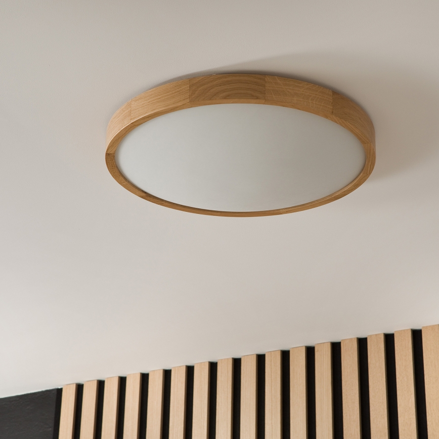 Brilagi - Lampa sufitowa LED CARVALHO SLIM 3xE27/15W/230V, dąb, średnica 47 cm