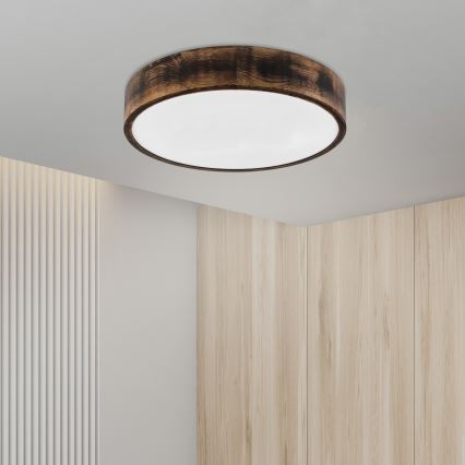 Brilagi - Lampa sufitowa LED CARVALHO SMOKEY LED/36W/230V dąb śr. 47,5 cm