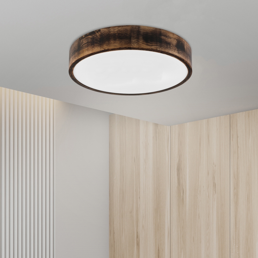 Brilagi - Lampa sufitowa LED CARVALHO SMOKEY LED/36W/230V dąb śr. 47,5 cm