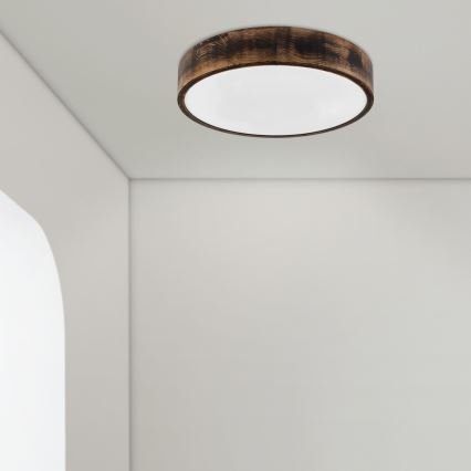 Brilagi - Lampa sufitowa LED CARVALHO SMOKEY LED/36W/230V dąb śr. 47,5 cm