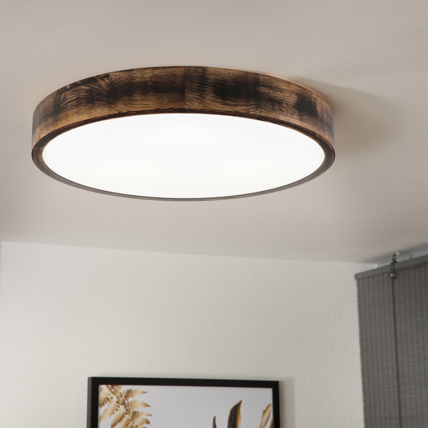 Brilagi - Lampa sufitowa LED CARVALHO SMOKEY LED/36W/230V dąb śr. 47,5 cm