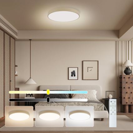 Brilagi - Lampa sufitowa LED dimmable POOL SMART LED/48W/230V 3000-6000K średnica 40 cm Wi-Fi Tuya beżowa + pilot zdalnego sterowania
