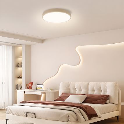 Brilagi - Lampa sufitowa LED dimmable POOL SMART LED/48W/230V 3000-6000K średnica 40 cm Wi-Fi Tuya beżowa + pilot zdalnego sterowania