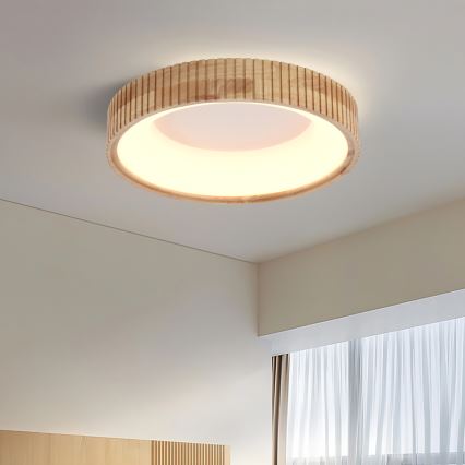 Brilagi - LED lampa sufitowa FALCON WOOD MODERN LED/30W/230V 3000/4000/6000K śr. 45 cm, drewno