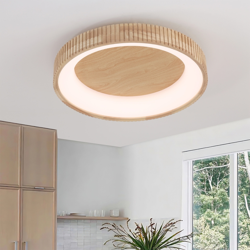 Brilagi - Lampa sufitowa LED FALCON WOOD MODERN LED/40W/230V 3000/4000/6000K Ø 60 cm drewno