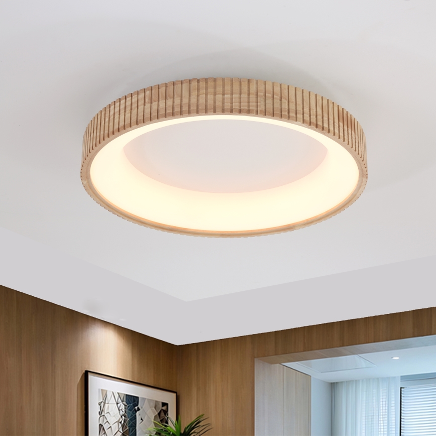 Brilagi - oprawa sufitowa LED FALCON WOOD MODERN LED/40W/230V 3000/4000/6000K śr. 60 cm drewno