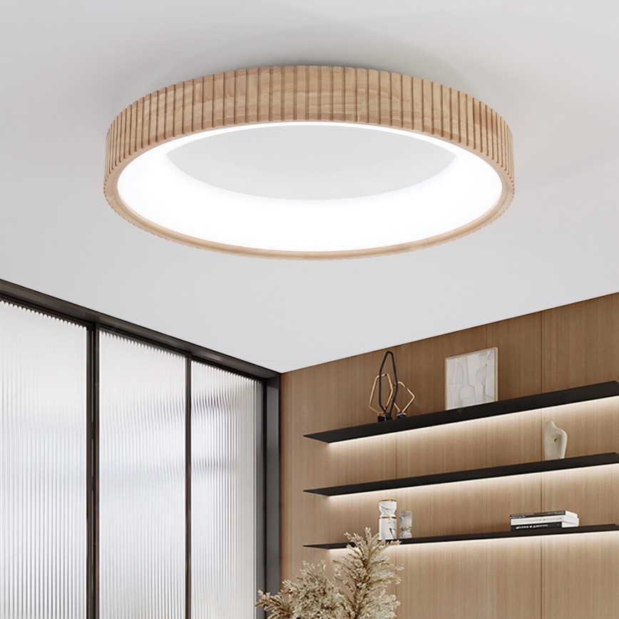 Brilagi - oprawa sufitowa LED FALCON WOOD MODERN LED/40W/230V 3000/4000/6000K śr. 60 cm drewno
