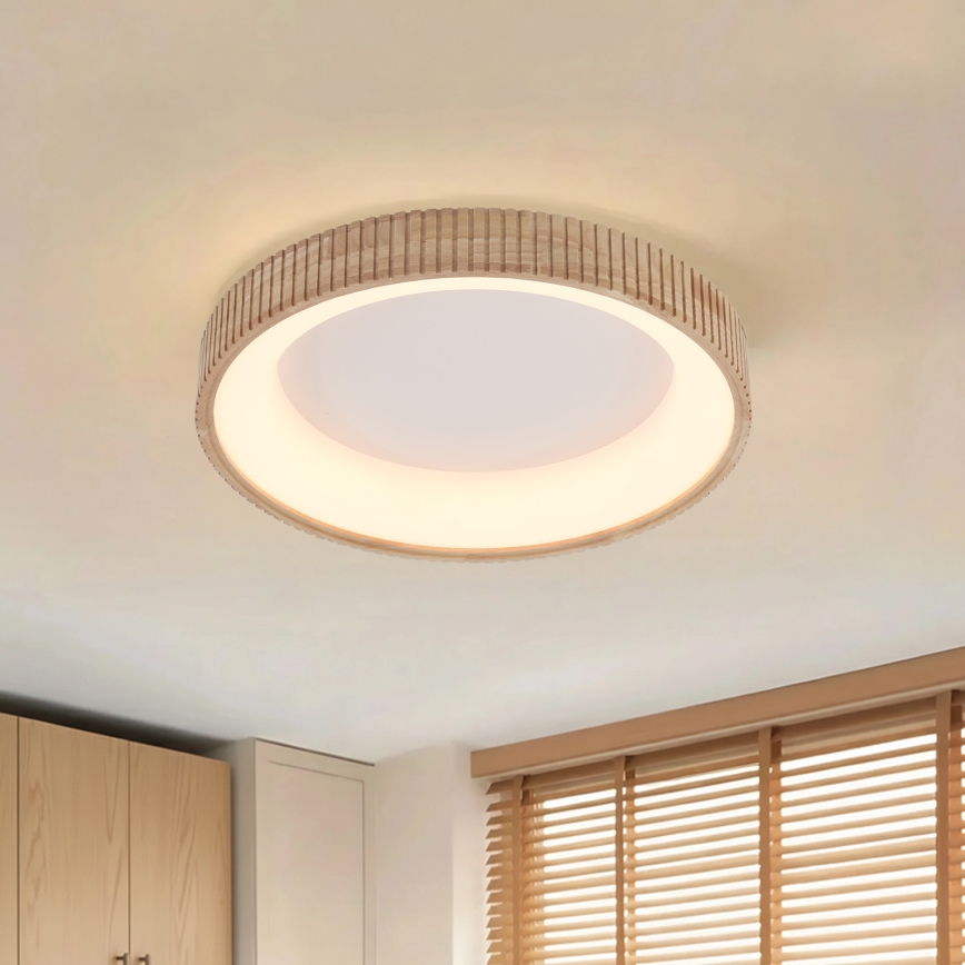 Brilagi - oprawa sufitowa LED FALCON WOOD MODERN LED/40W/230V 3000/4000/6000K śr. 60 cm drewno