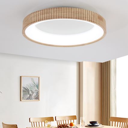 Brilagi - oprawa sufitowa LED FALCON WOOD MODERN LED/40W/230V 3000/4000/6000K śr. 60 cm drewno