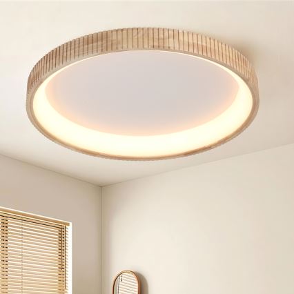 Brilagi - Oprawa sufitowa LED FALCON WOOD MODERN LED/60W/230V 3000/4000/6000K śr. 80 cm drewno