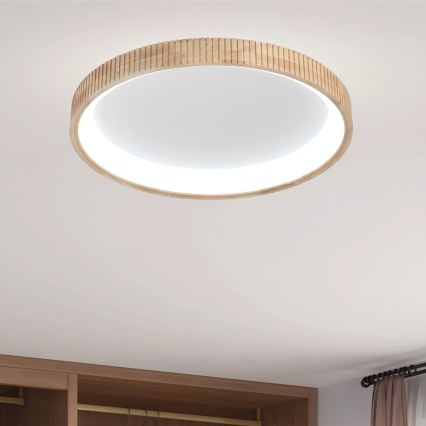 Brilagi - Oprawa sufitowa LED FALCON WOOD MODERN LED/60W/230V 3000/4000/6000K śr. 80 cm drewno