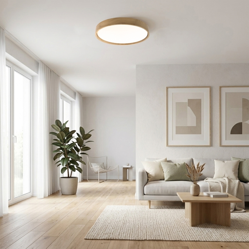 Brilagi - Lampa sufitowa LED MANAROLA PLAIN 36W/230V 3000K Ø 48 cm, dąb