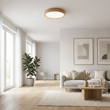 Brilagi - Lampa sufitowa LED MANAROLA PLAIN LED/24W/230V 4000K Ø 41 cm dąb