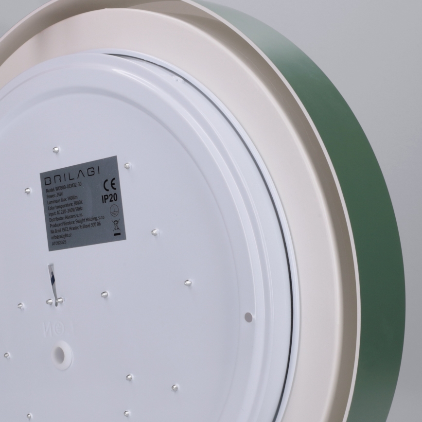 Brilagi - Lampa sufitowa LED MATTEO LED/24W/230V Ø 31 cm zielona