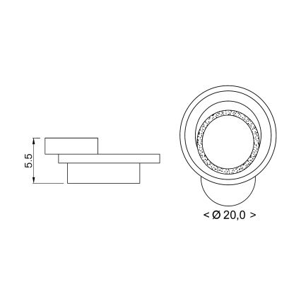 Brilagi - Lampa sufitowa LED MODERN MINI/22W/230V 3000/4000/6000K