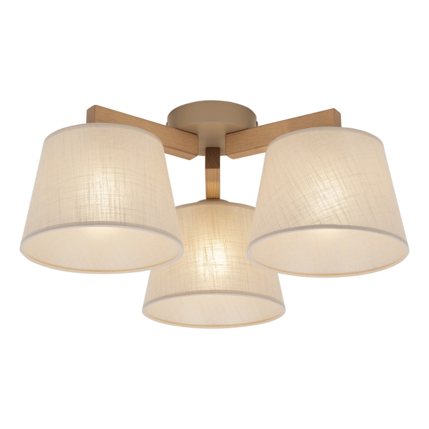 BRILAGI - Lampa sufitowa LED natynkowa LATTE SABIA 3xE27/15W/230V sosna/beżowa
