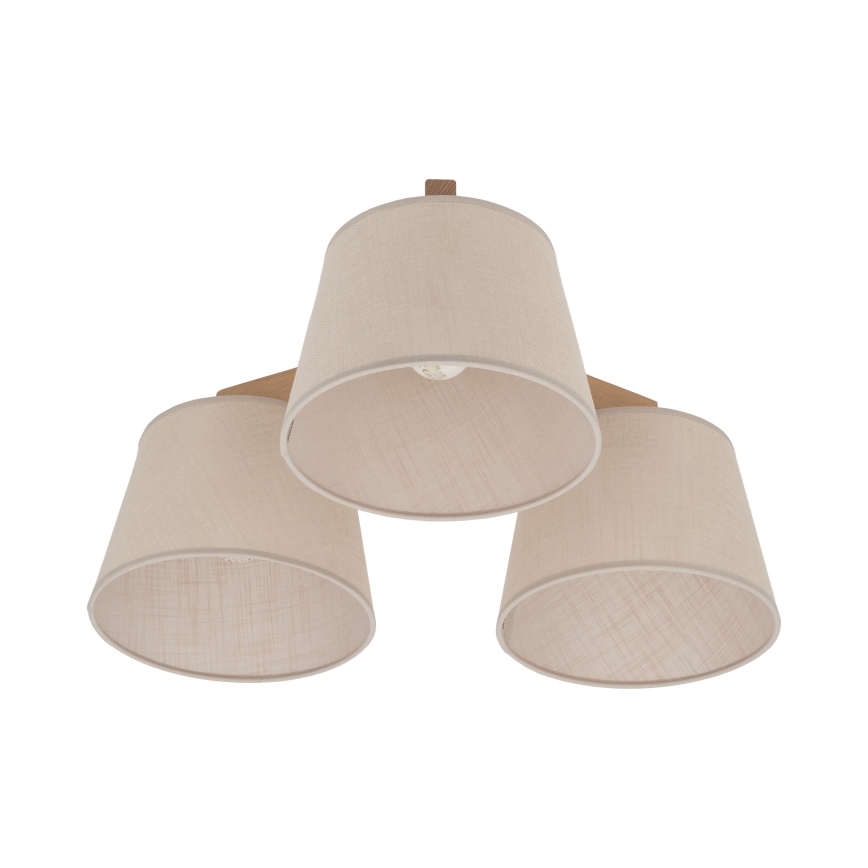 BRILAGI - Lampa sufitowa LED natynkowa LATTE SABIA 3xE27/15W/230V sosna/beżowa