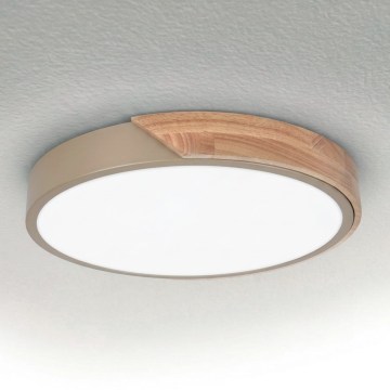 BRILAGI - Lampa sufitowa LED PILANA LED/24W/230V dąb/beżowa śr. 30 cm