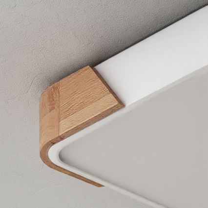 Brilagi - Lampa sufitowa LED PILANA LED/24W/230V dąb/biały 32x32 cm