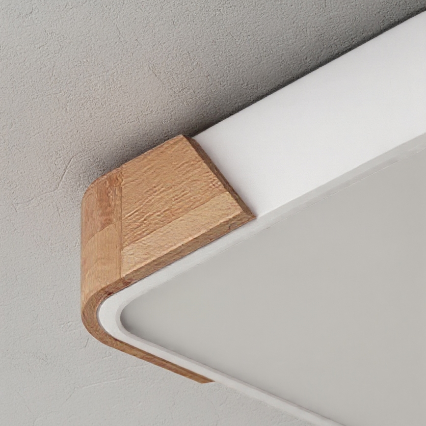 Brilagi - Lampa sufitowa LED PILANA LED/24W/230V dąb/biały 32x32 cm