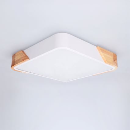 Brilagi - Lampa sufitowa LED PILANA LED/24W/230V dąb/biały 32x32 cm