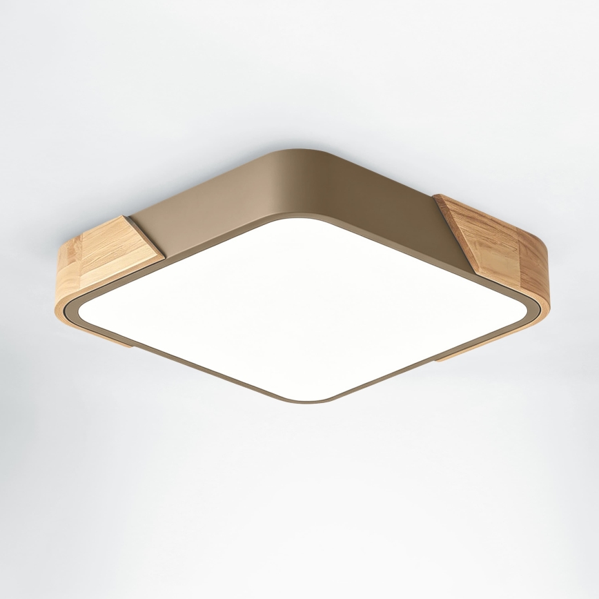 BRILAGI - Lampa sufitowa LED PILANA SQUARE LED/24W/230V dąb/beżowy 32x32 cm
