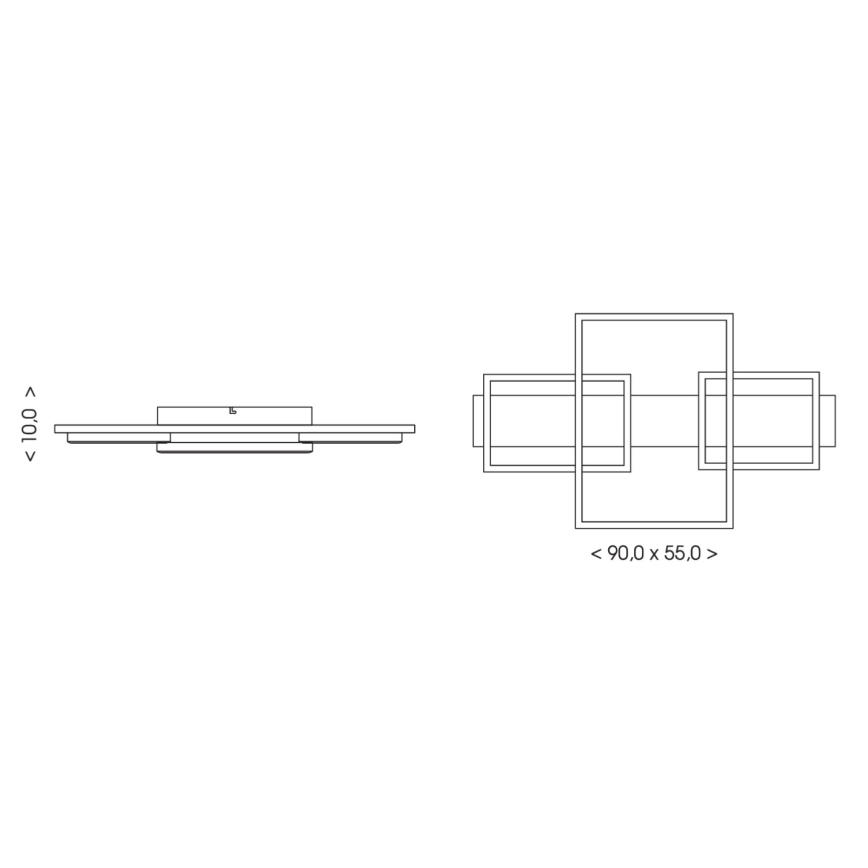 Brilagi - Lampa sufitowa LED PLANK 35W/230V 4000K 55x90 cm drewno