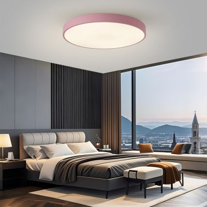 Brilagi - Lampa sufitowa LED POOL/100W/230V 3000/4000/6000K śr. 80 cm różowa