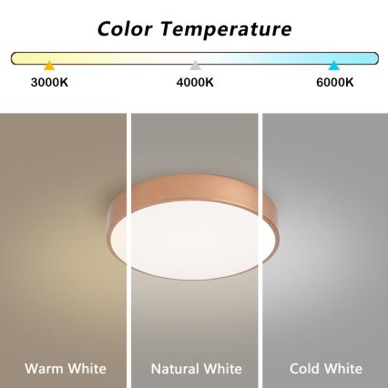 Brilagi - Oprawa sufitowa POOL LED/36W/230V 3000/4000/6000K Ø 30 cm brązowa
