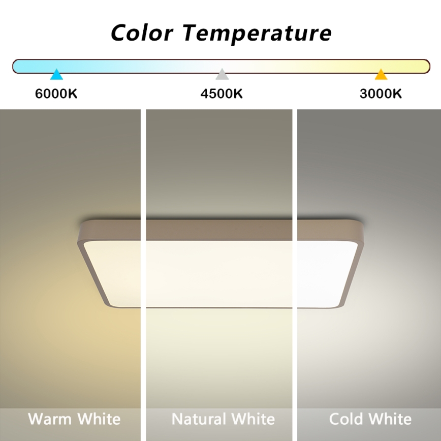Brilagi - Lampa sufitowa LED POOL LED/36W/230V 3000/4000/6000K 40x40 cm beżowa
