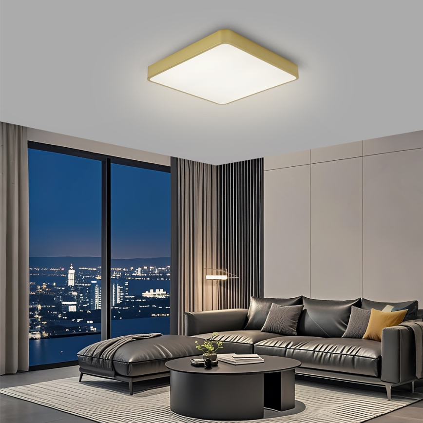Brilagi - Lampa sufitowa LED POOL LED/48W/230V 3000/4000/6000K 50x50 cm złota
