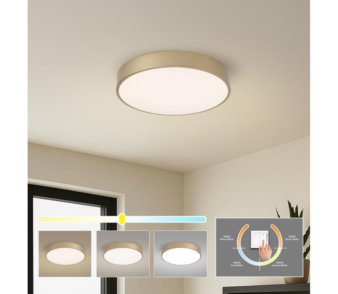 Brilagi - Lampa sufitowa LED POOL LED/48W/230V 3000/4000/6000K śr. 40 cm złota