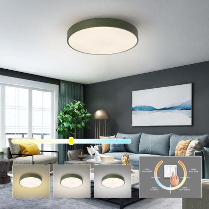 Brilagi - Lampa sufitowa LED POOL LED/60W/230V 3000/4000/6000K śr. 50 cm zielona