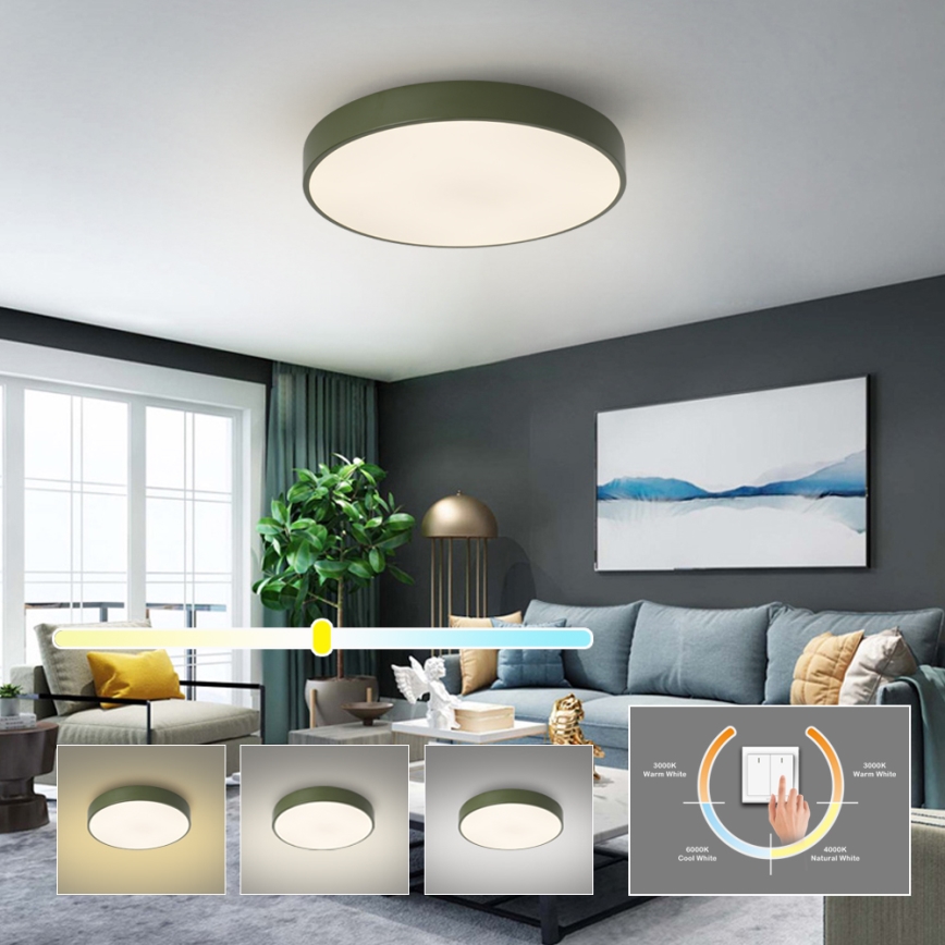 Brilagi - Lampa sufitowa LED POOL LED/60W/230V 3000/4000/6000K śr. 50 cm zielona