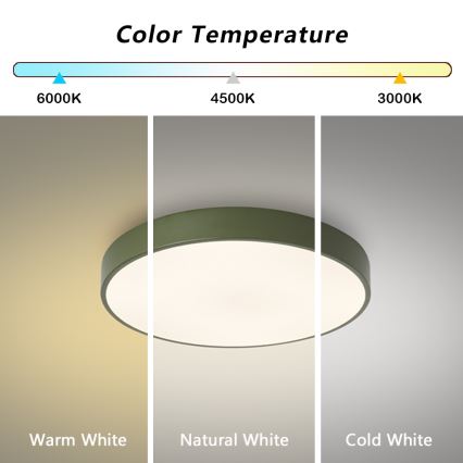 Brilagi - Lampa sufitowa LED POOL LED/60W/230V 3000/4000/6000K śr. 50 cm zielona