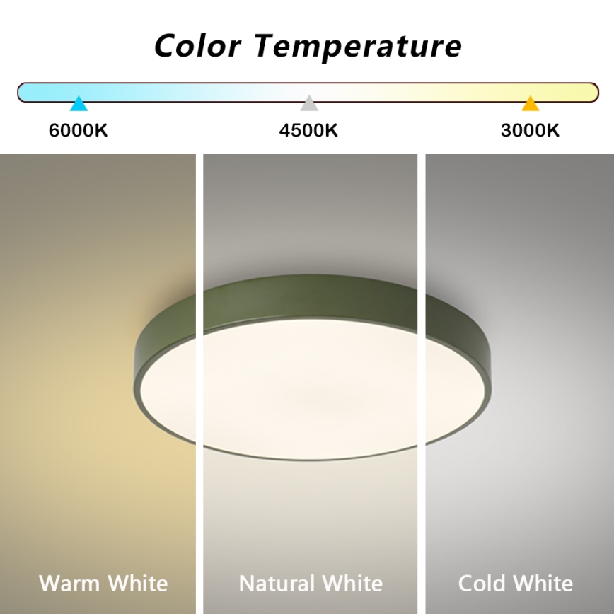 Brilagi - Lampa sufitowa LED POOL LED/60W/230V 3000/4000/6000K śr. 50 cm zielona