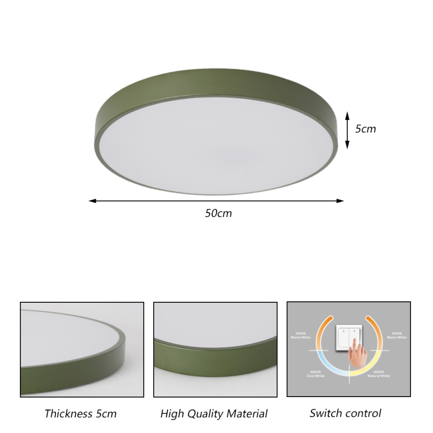 Brilagi - Lampa sufitowa LED POOL LED/60W/230V 3000/4000/6000K śr. 50 cm zielona