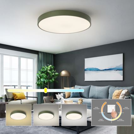 Brilagi - Oprawa sufitowa LED POOL LED/60W/230V 3000/4000/6000K śr. 60 cm zielona